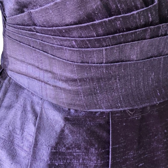 Vintage WATTERS & WATTERS Silk Shantung Strapless Bubble Midi Dress 4 - Picture 3 of 6